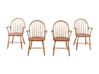 A Modern Teak Table and Four Chairs