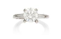 A Platinum and Diamond Ring, 2.40 dwts.