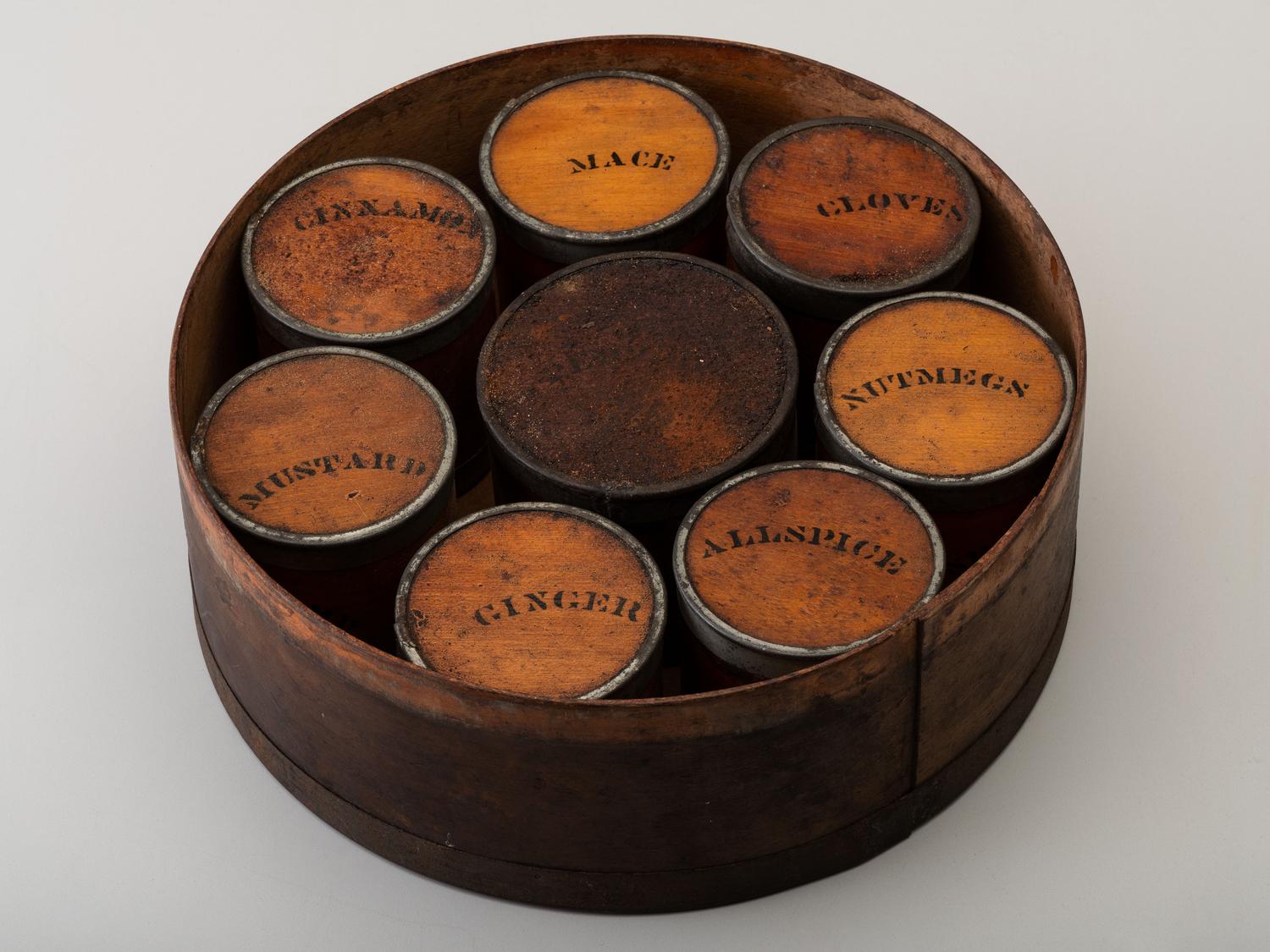 Two Circular Bentwood Boxes