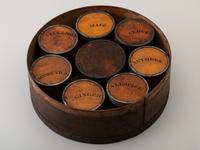 Two Circular Bentwood Boxes