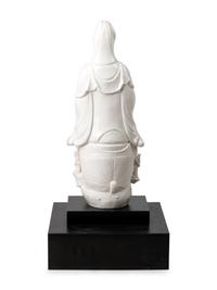 A Chinese White Glazed Porcelain Figure of Guanyin