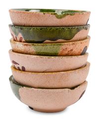 A Set of Forty-Six Glazed Pottery Bowls