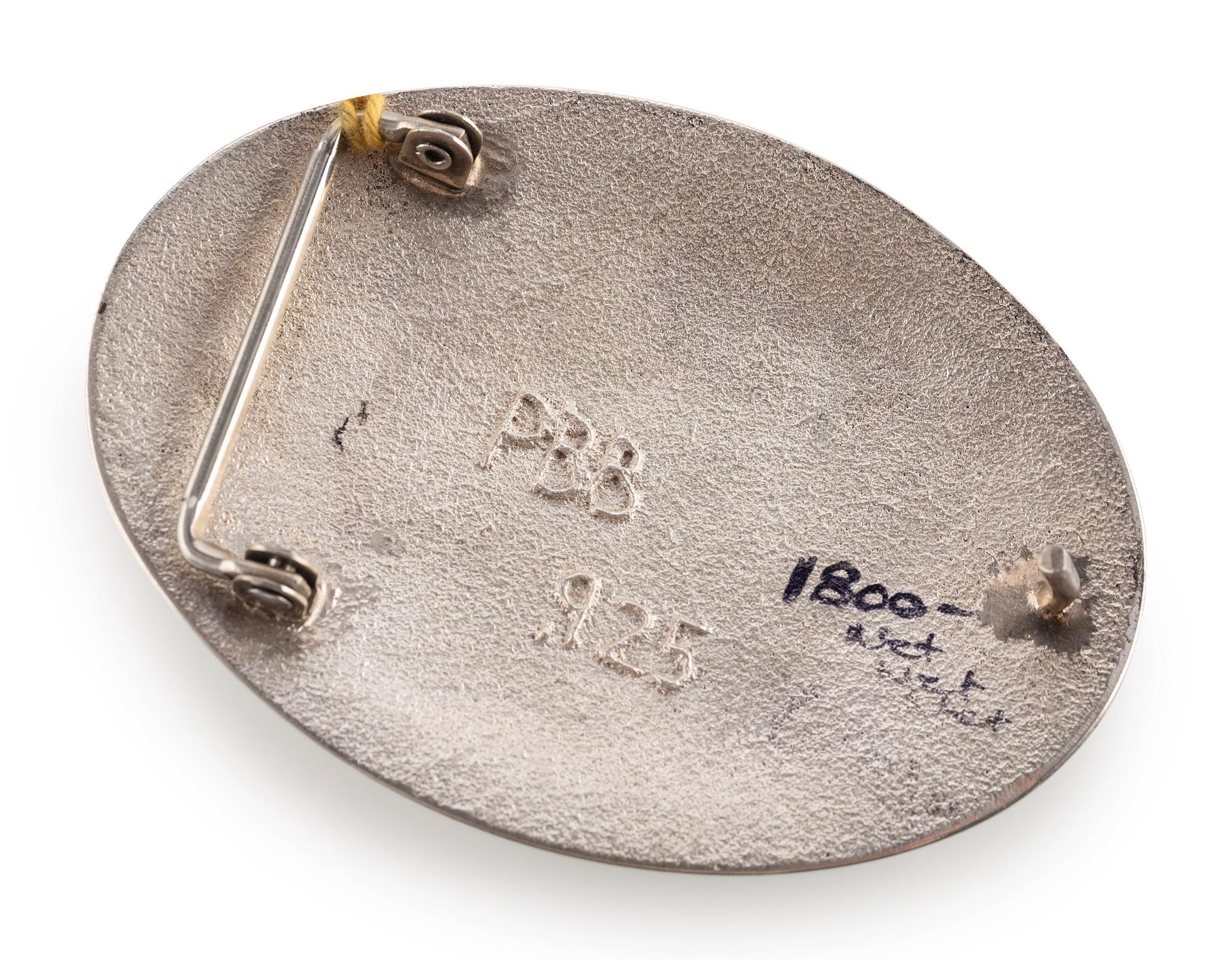 Award Winning Tufa Cast Sterling Silver Katsina and Pueblo Scene Belt Buckle, AND Tufa Mold
