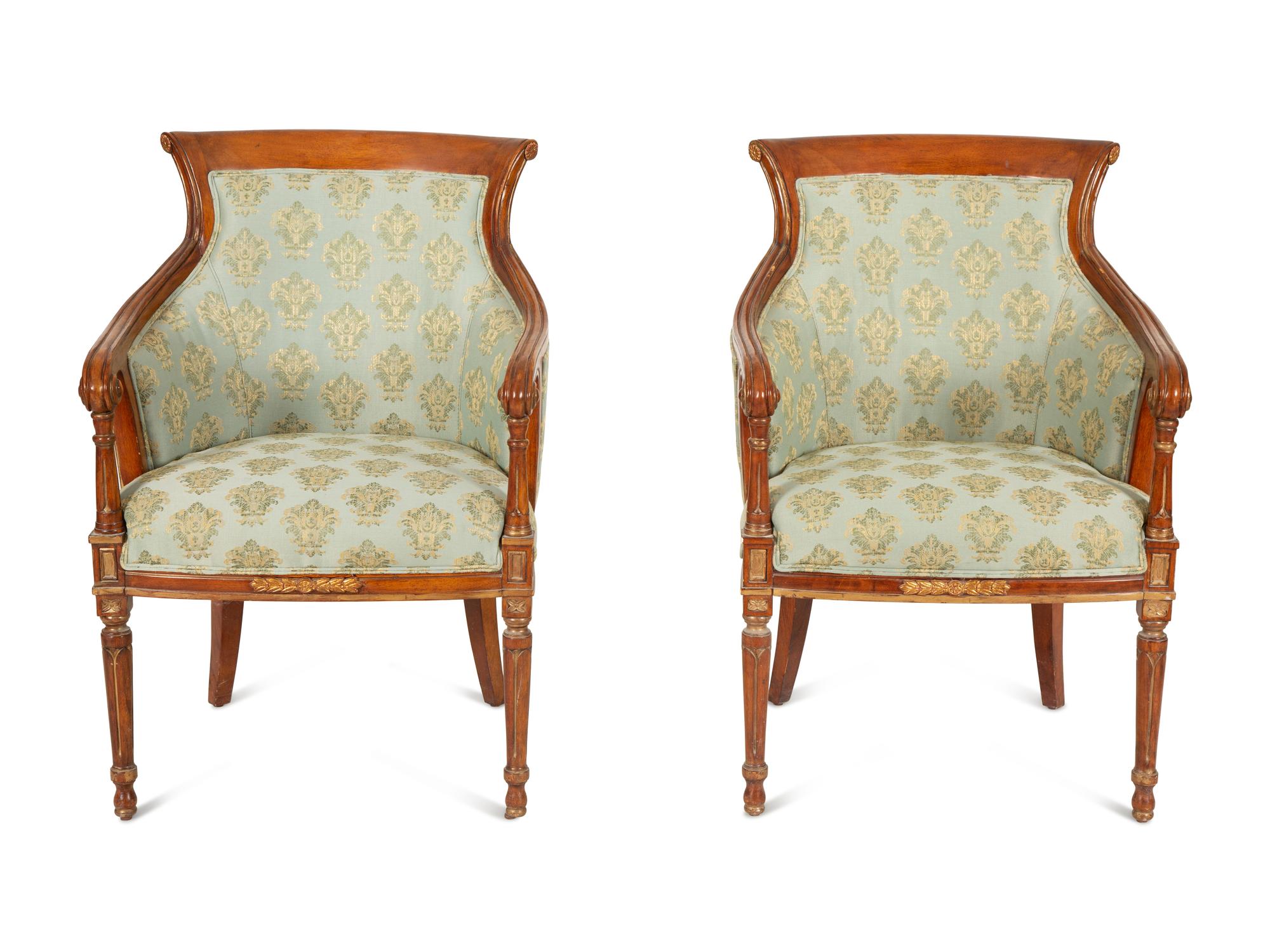 A Set of Four Directoire Style Armchairs