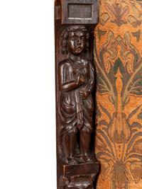 A Pair of Flemish Baroque Style Carved Walnut Armchairs