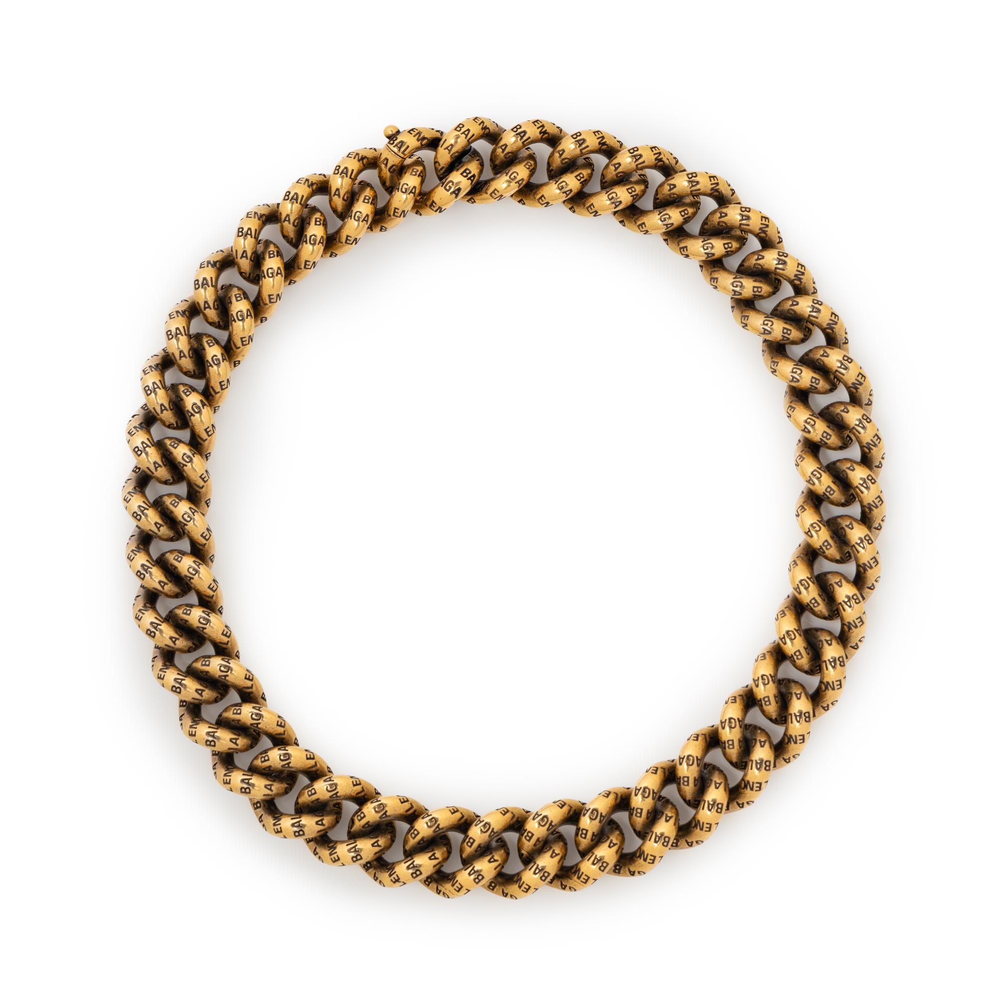 BALENCIAGA, OVERSIZE LOGO CHAIN NECKLACE