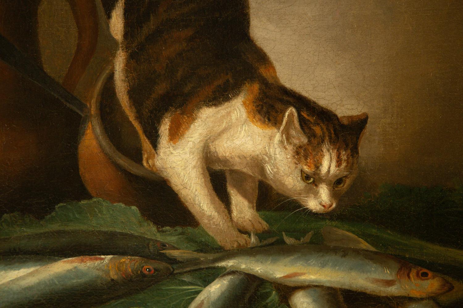 Cat Stealing a Mackerel
