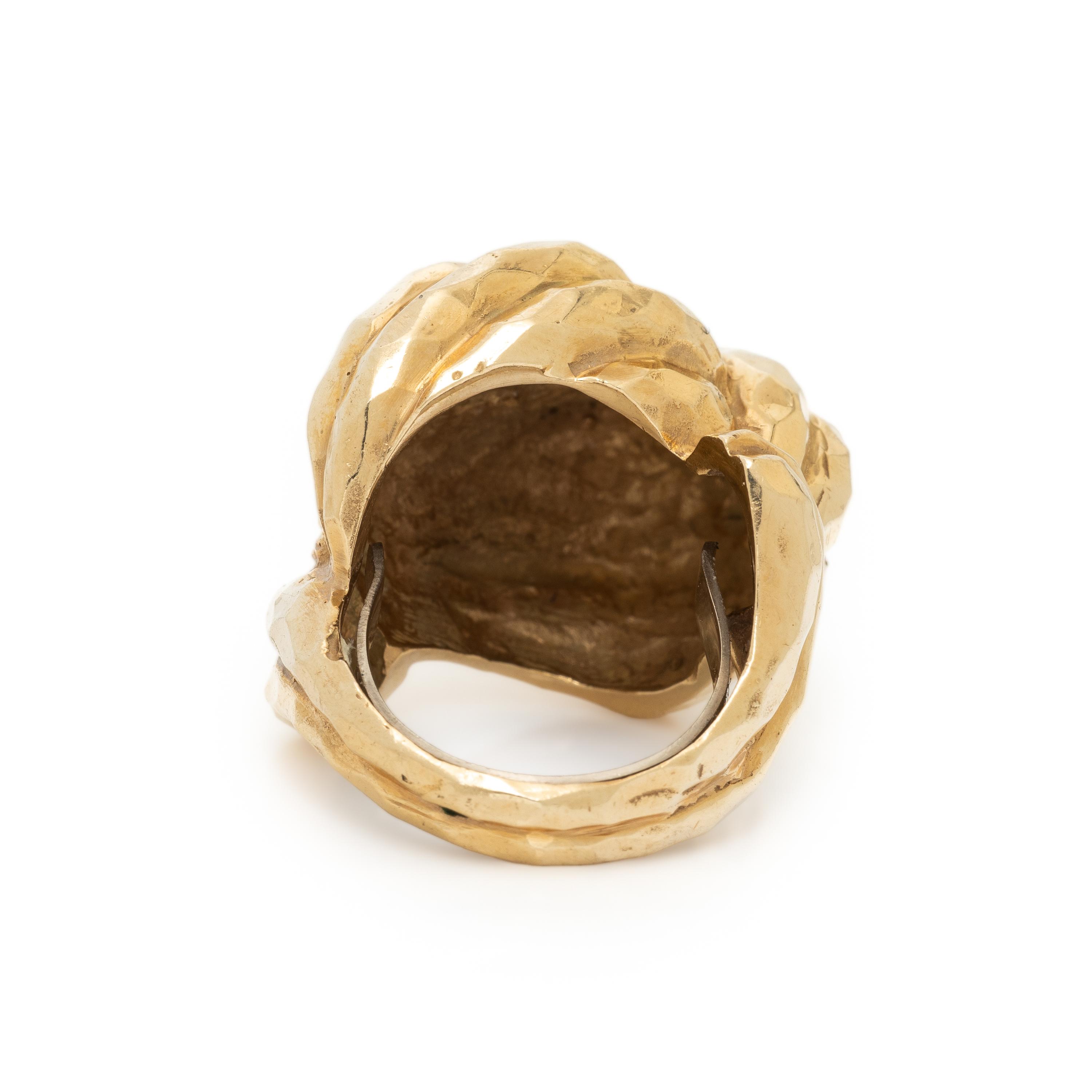 YELLOW GOLD GEOMETRIC RING