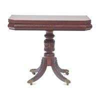 A Classical Carved Mahogany Card Table