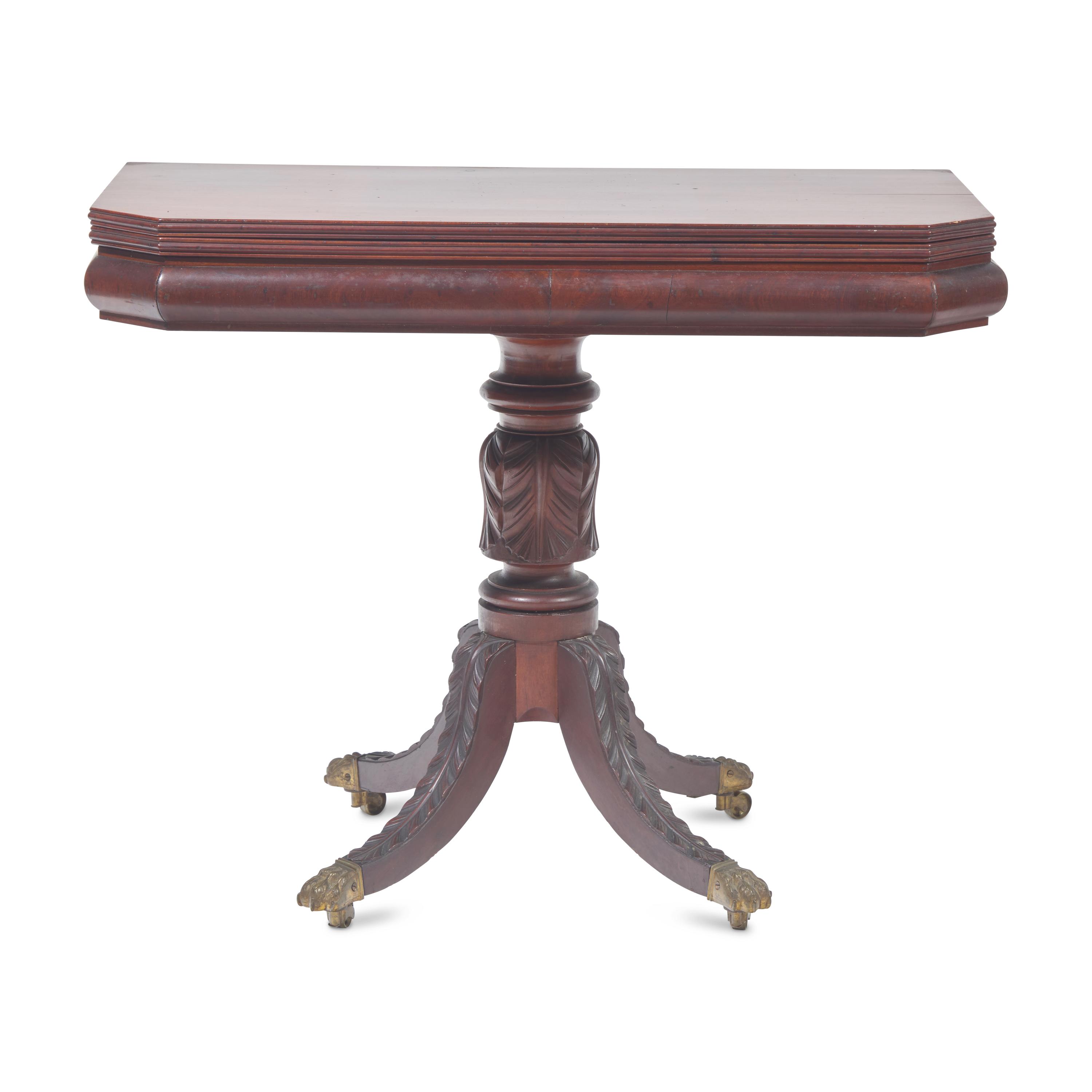 A Classical Carved Mahogany Card Table