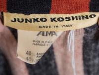 A Junko Koshino Burnt Orange and Black Angora and Wool Dress, Size 44.