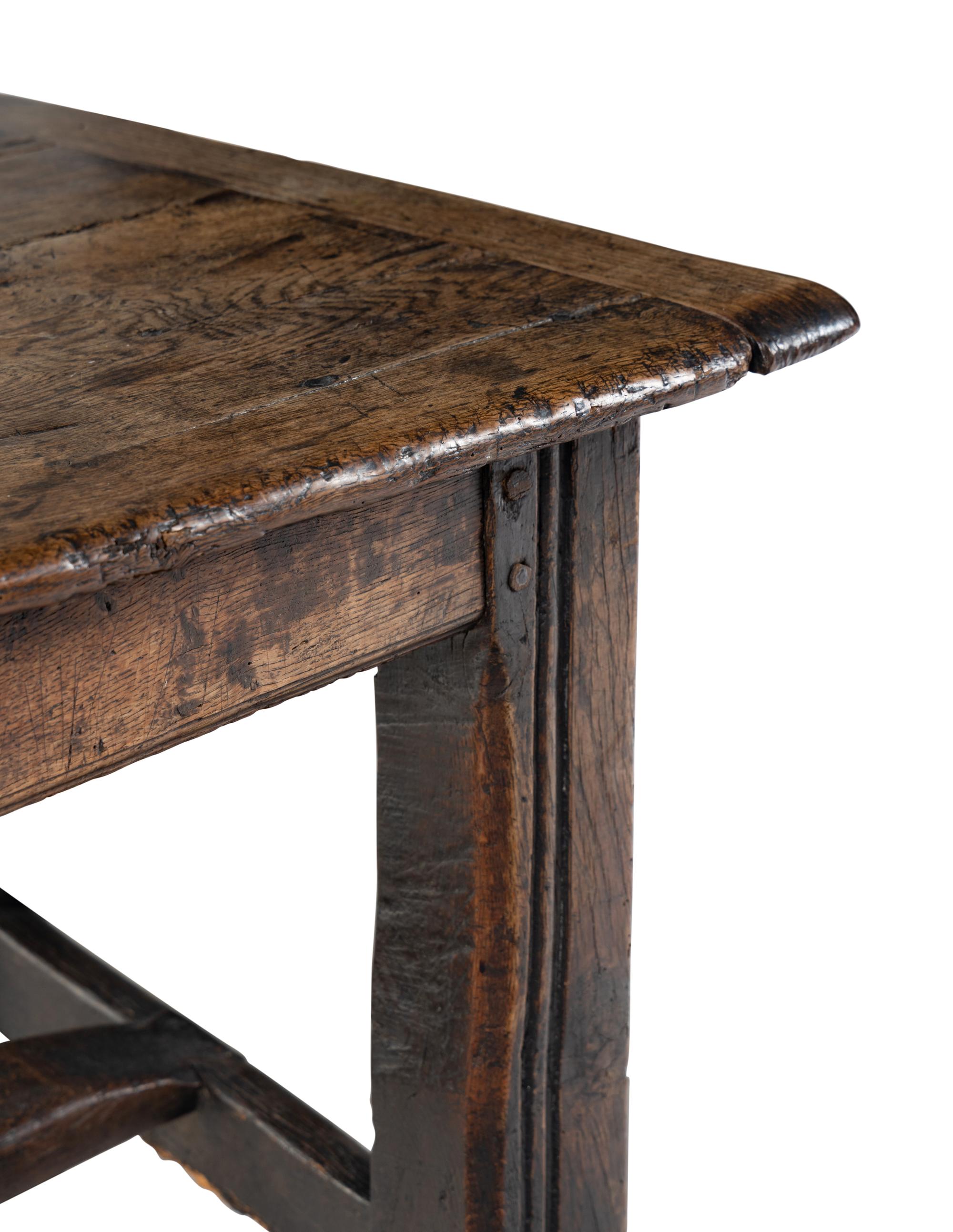 A William and Mary Style Oak Refectory Table