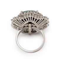Opal and Diamond Pendant Ring