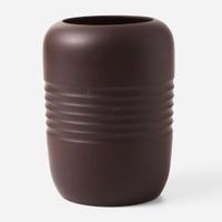 A Wedgwood Keith Murray (1892-1981) Designed Bronzed Black Basalt Vase UK, 1930s