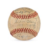 A 1945 St. Louis Browns Team Signed Autograph Baseball