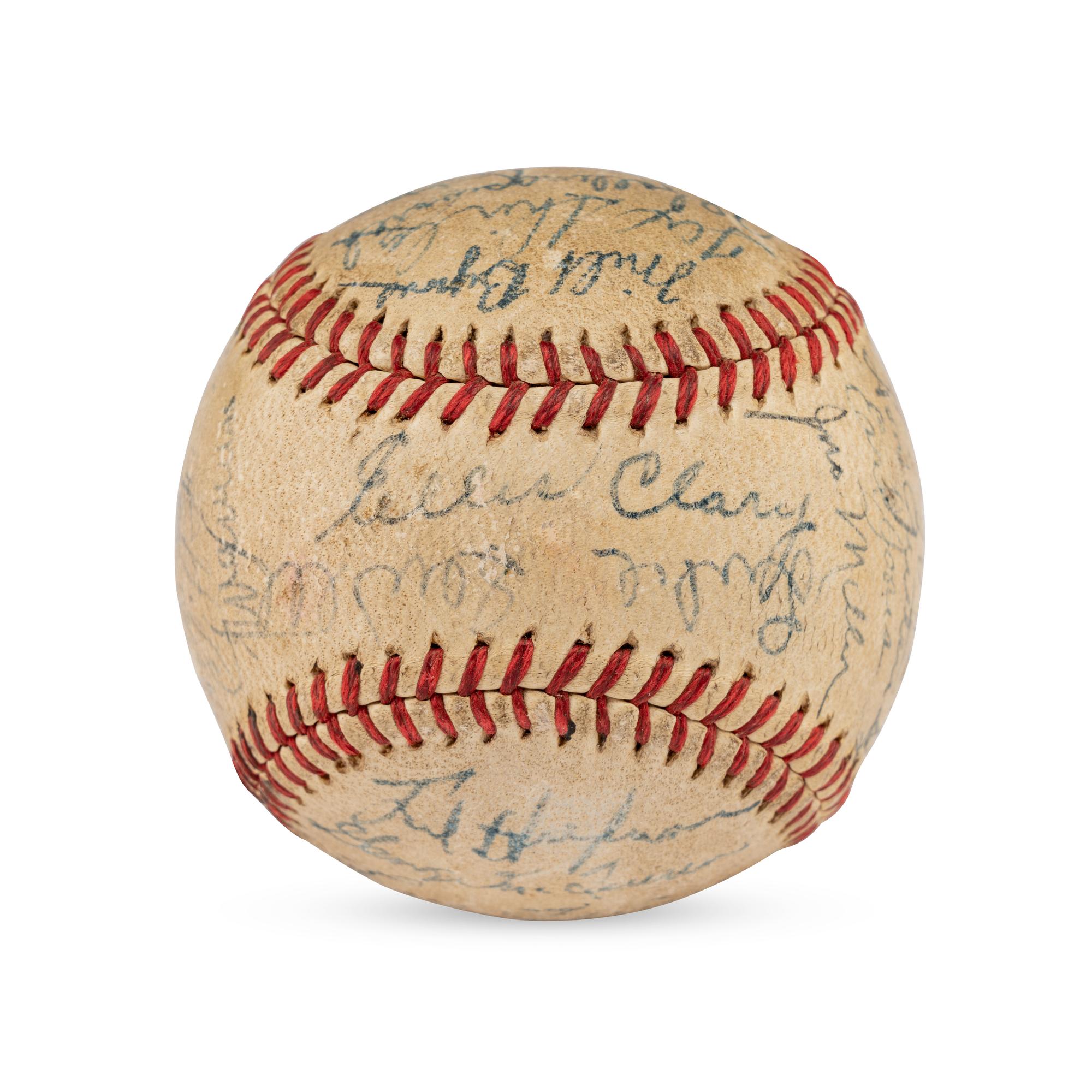 A 1945 St. Louis Browns Team Signed Autograph Baseball