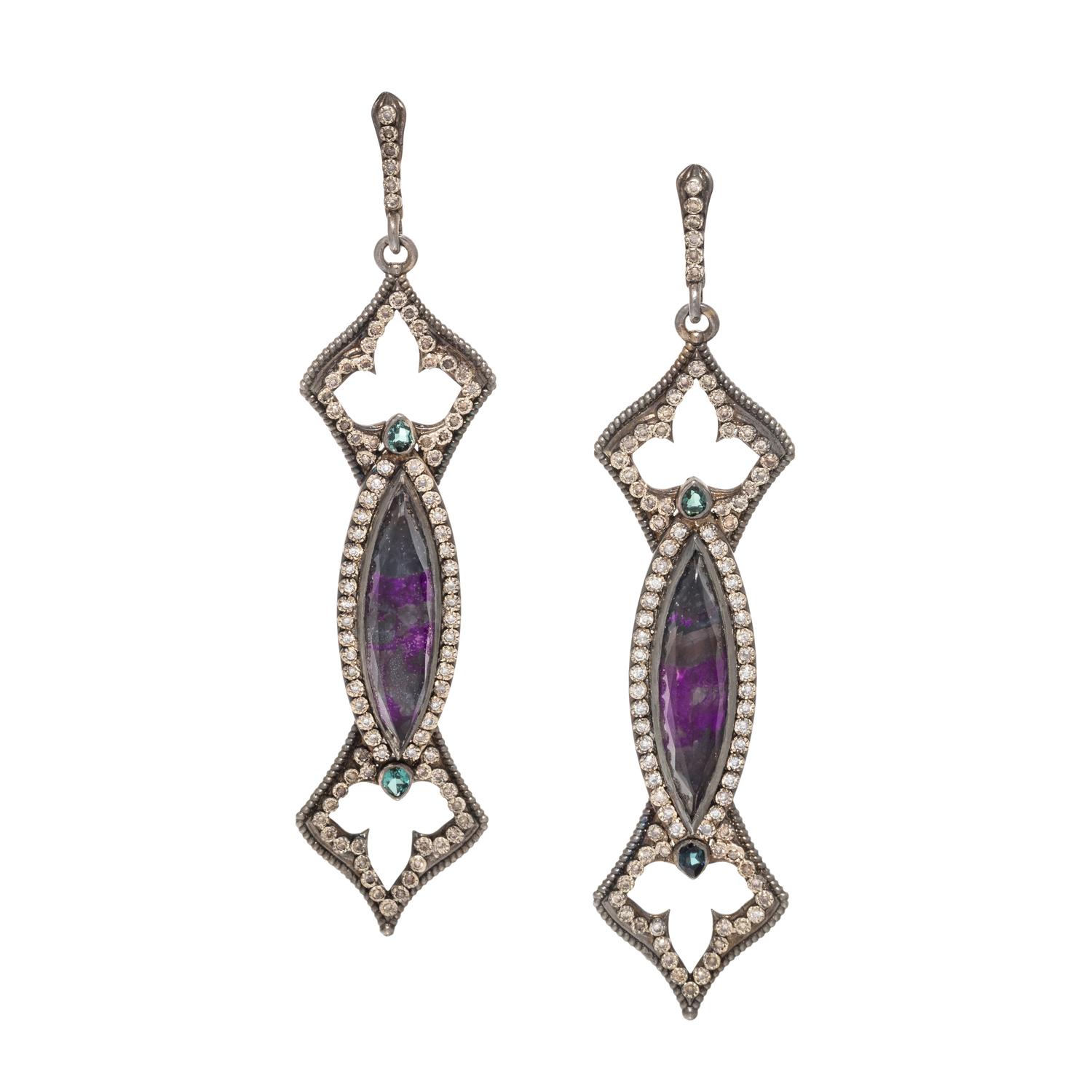 ARMENTA, DIAMOND AND MULTIGEM DROP EARRINGS