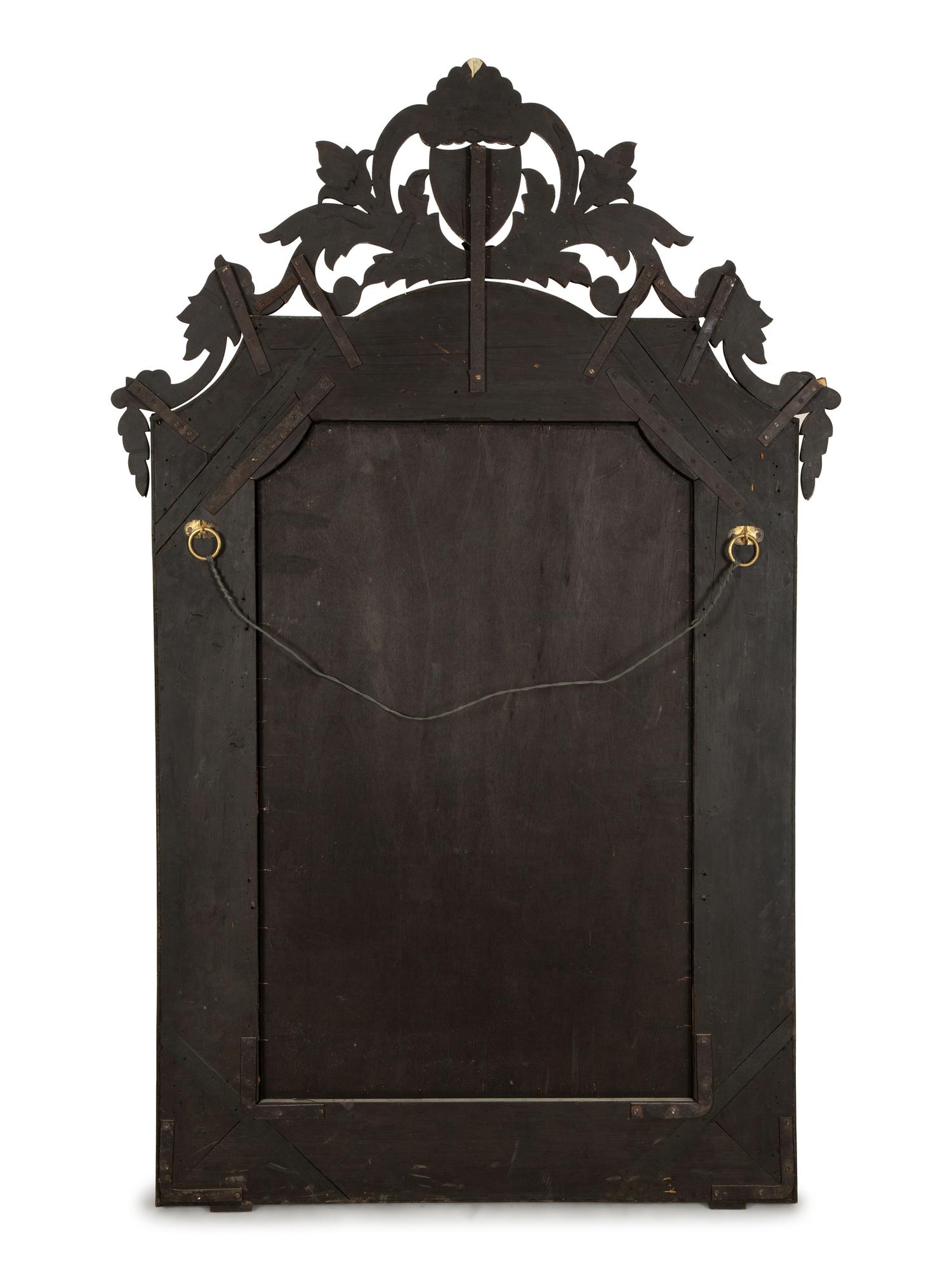 A Venetian Style Etched Glass Framed Mirror — 20th Century