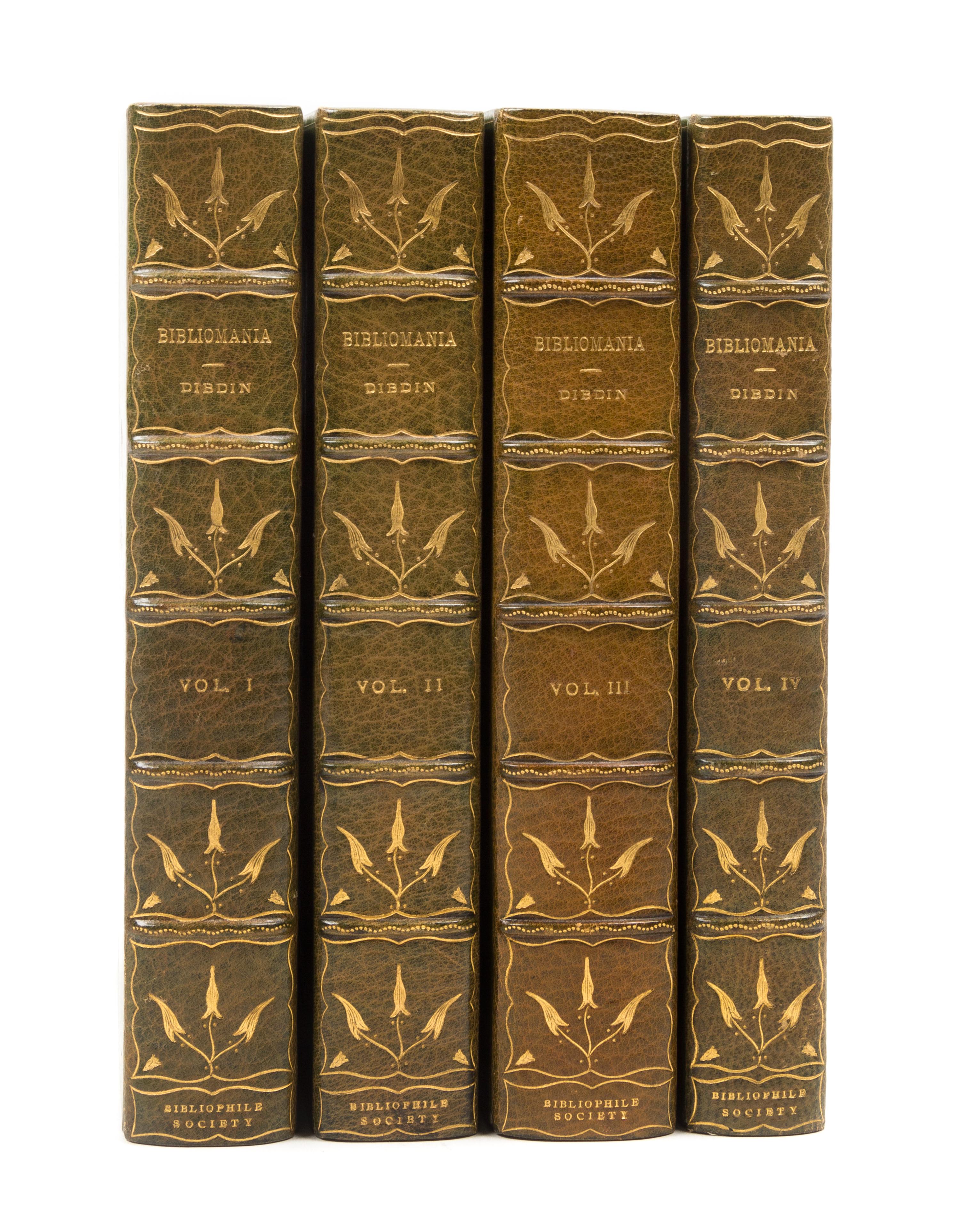 DIBDIN, Thomas Frognall. The Bibliomania or Book Madness. Boston, 1903. Plates printed in two states. LIMITED EDITION, FINELY BOUND.