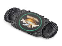 An Italian Double-Shell Carved and Micromosaic-Inset Vide Poche