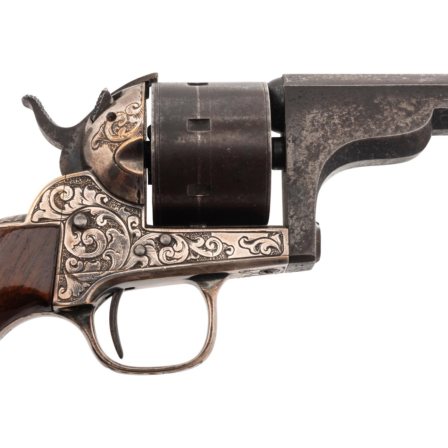 Moore 7-Shot Revolver Inscribed to Lt. Col. J.B. Leake - POW - with CDV and GAR Badge
