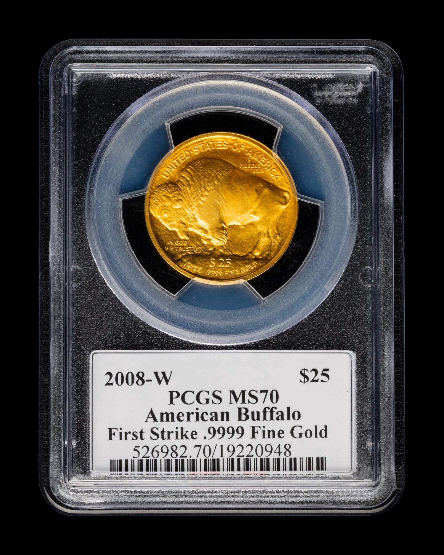 A 2008-W American Buffalo-First Strike $25 Gold Coin (PCGS MS70)