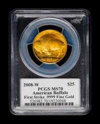 A 2008-W American Buffalo-First Strike $25 Gold Coin (PCGS MS70)