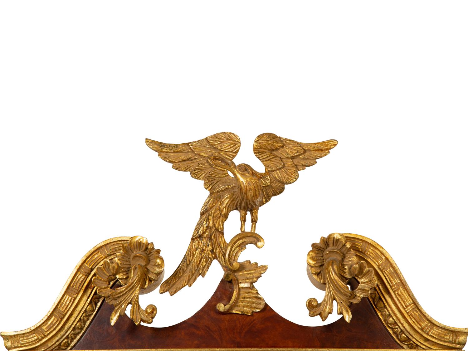 A Federal Style Mahogany and Parcel-Gilt Mirror