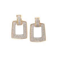 BICOLOR GOLD AND DIAMOND EARCLIPS