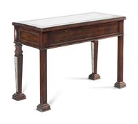 A Continental Mahogany Mirror-Inset Pier Table