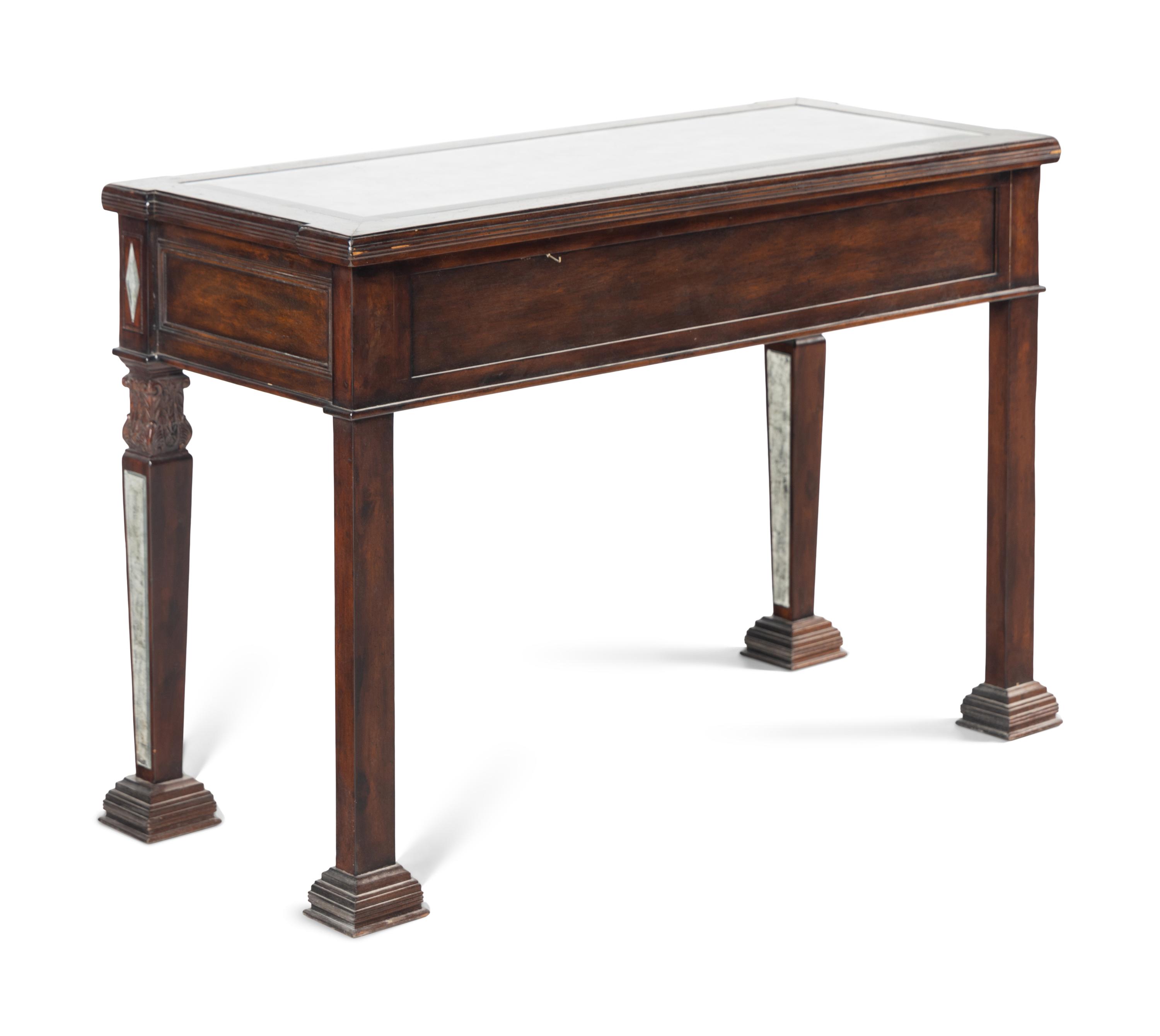 A Continental Mahogany Mirror-Inset Pier Table