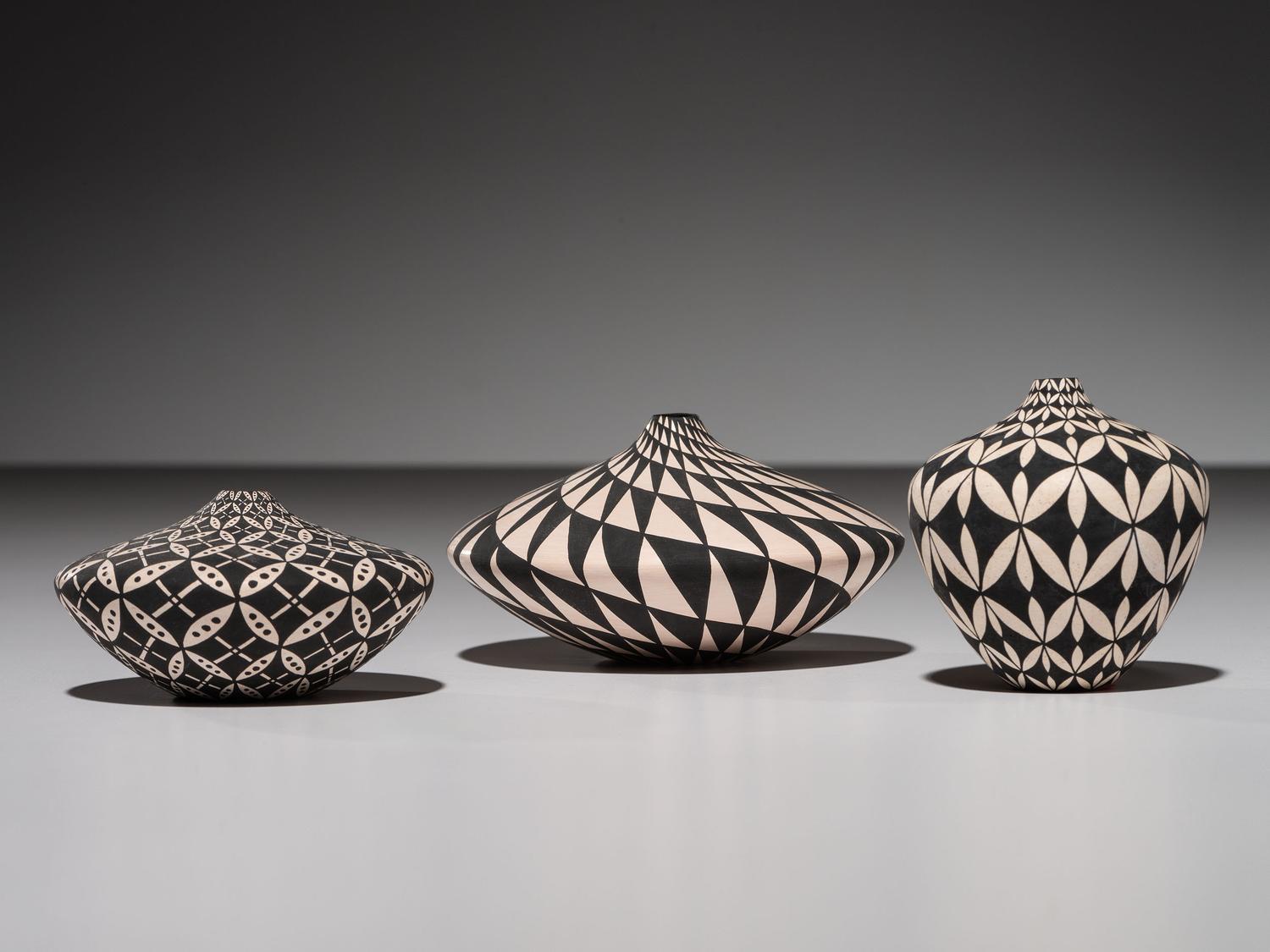 Fine Line Pottery Seed Jars