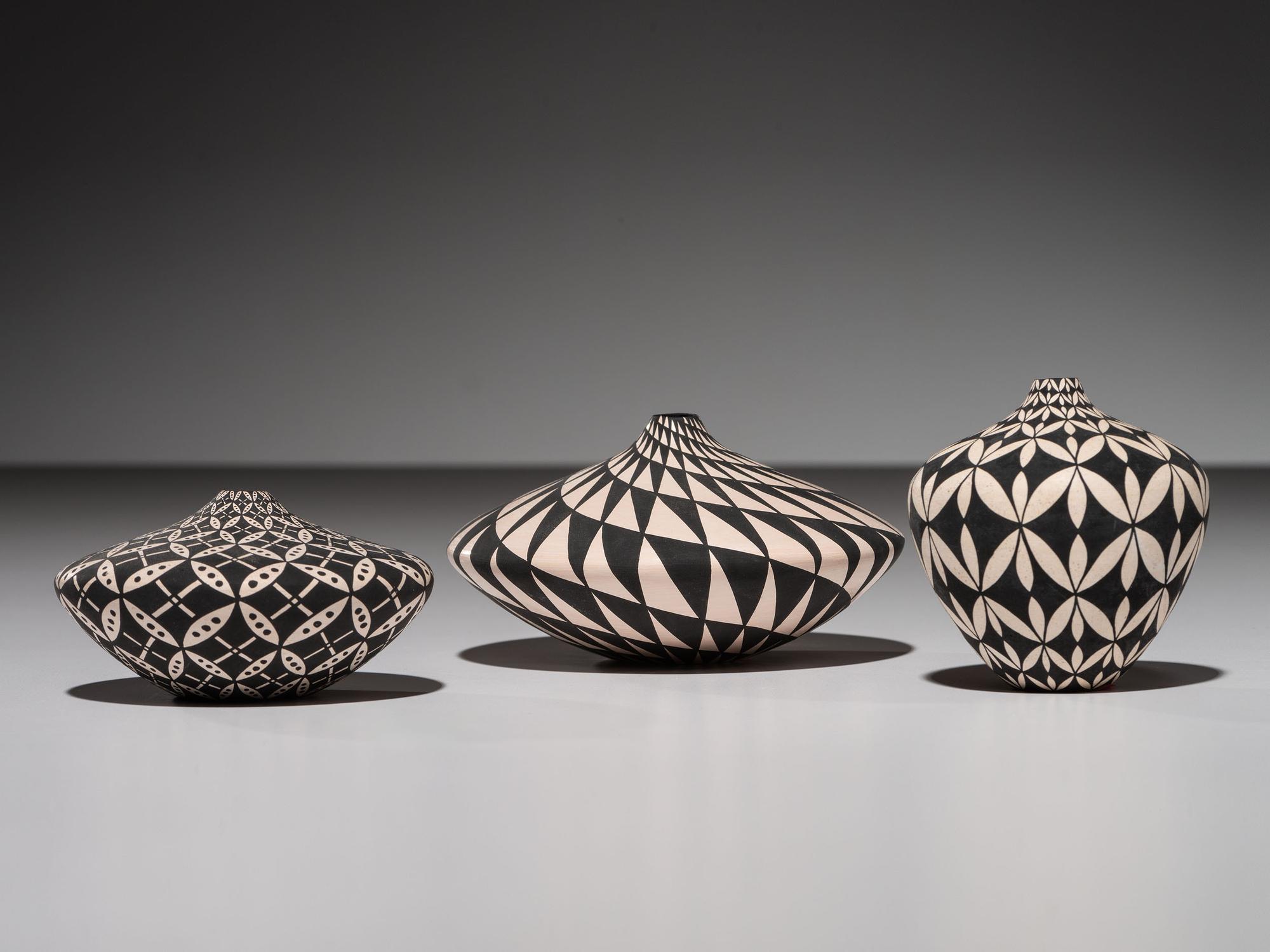 Fine Line Pottery Seed Jars