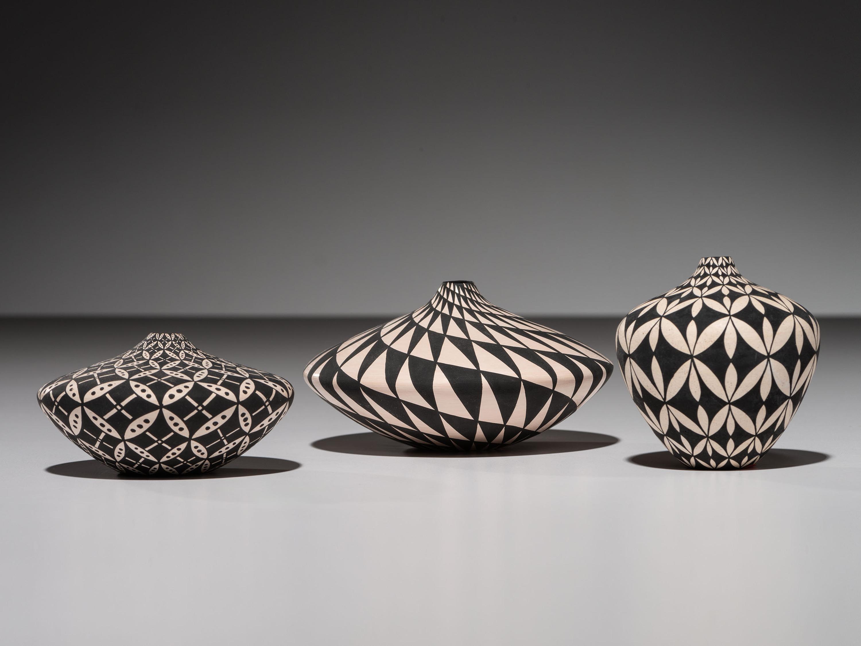 Fine Line Pottery Seed Jars