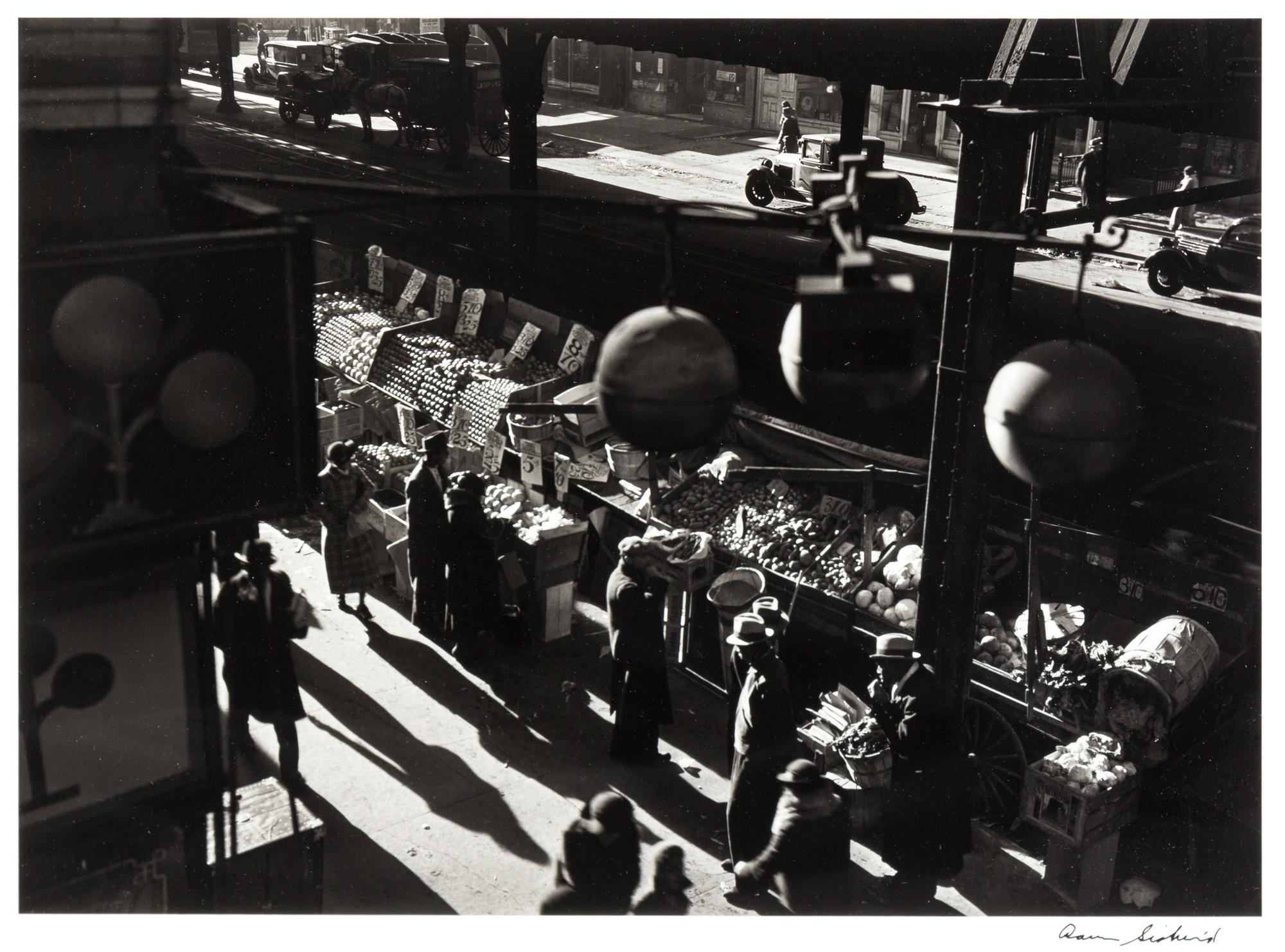 Aaron Siskind, (American, 1903-1991), Street Market, Harlem, 1937