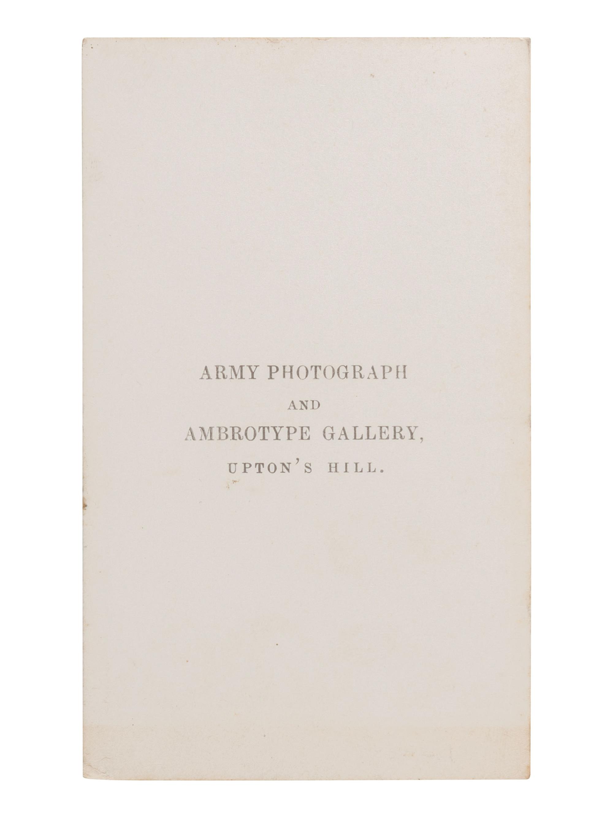 [CIVIL WAR]. A pair of portraits of armed soldiers incl. a ruby ambrotype and CDV.