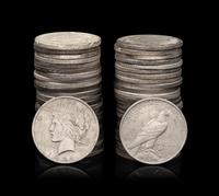 Fifty 1922 Peace $1 Coins