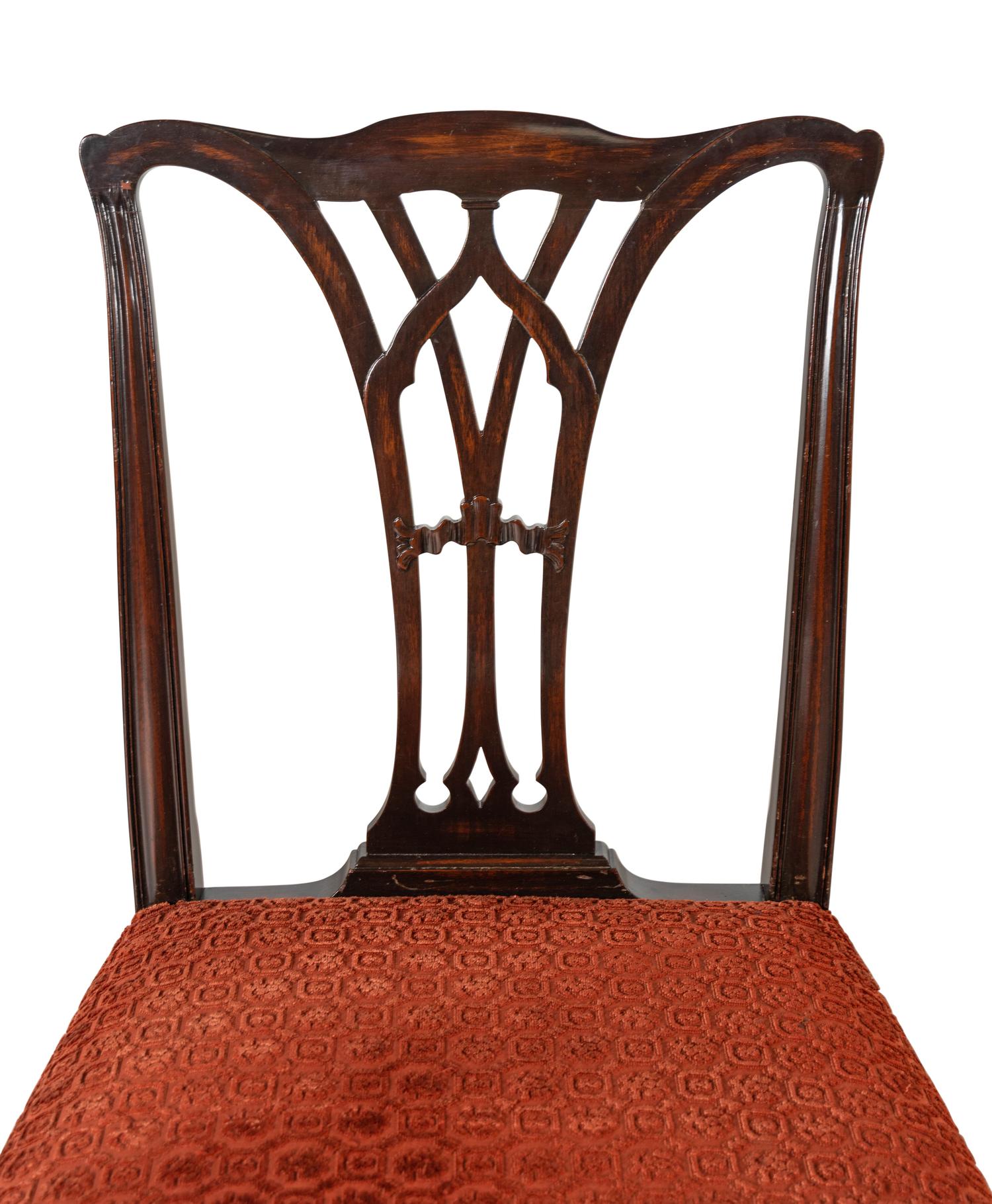 A Set of Eight George III Style Mahogany Dining Chairs