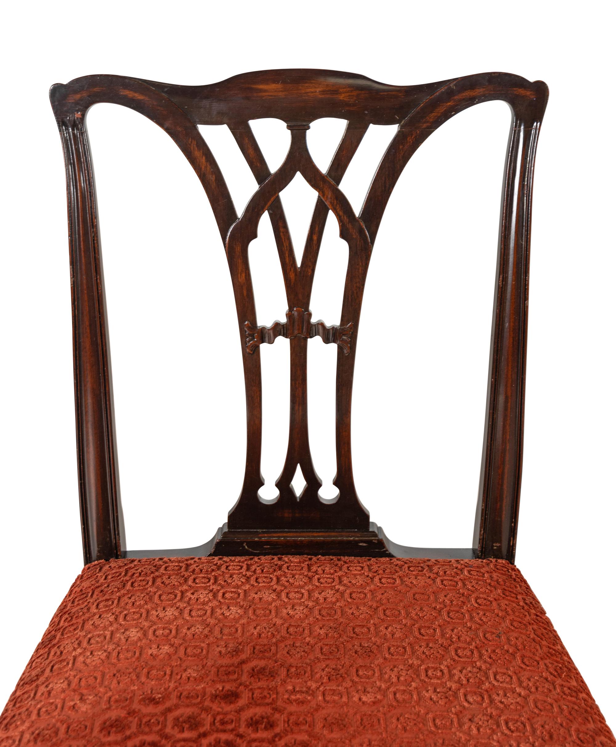 A Set of Eight George III Style Mahogany Dining Chairs
