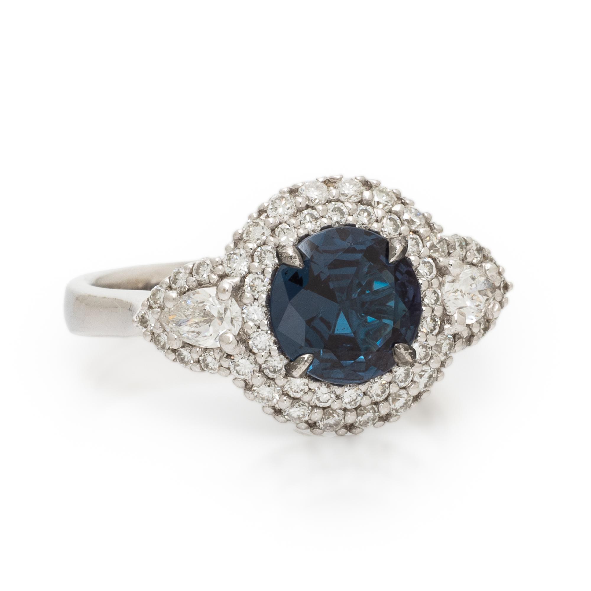 Hubert, Synthetic Alexandrite and Diamond Ring