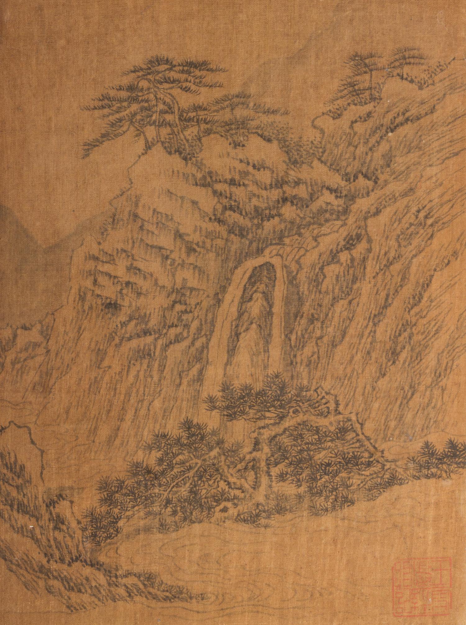 After Wu Li, (Chinese, 1632-1718), depicting mountainous landscape scenes.
