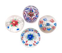 Four Union Glass Co. Commemorative Glass Paperweight
