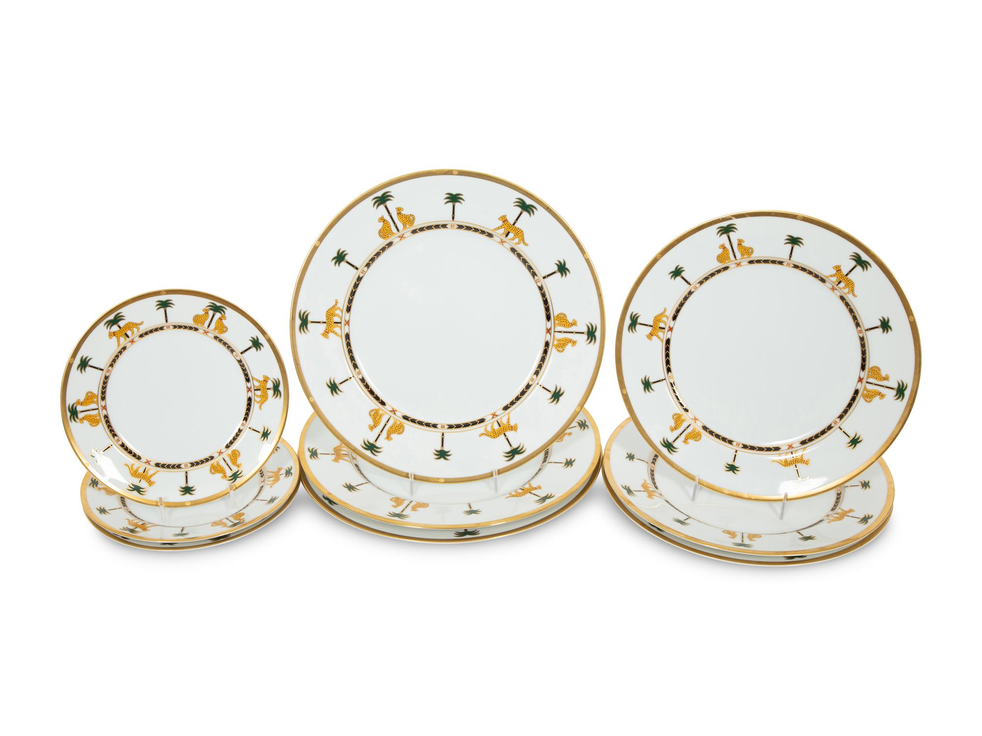 A Christian Dior Porcelain Casablanca Pattern Partial Dinner Service