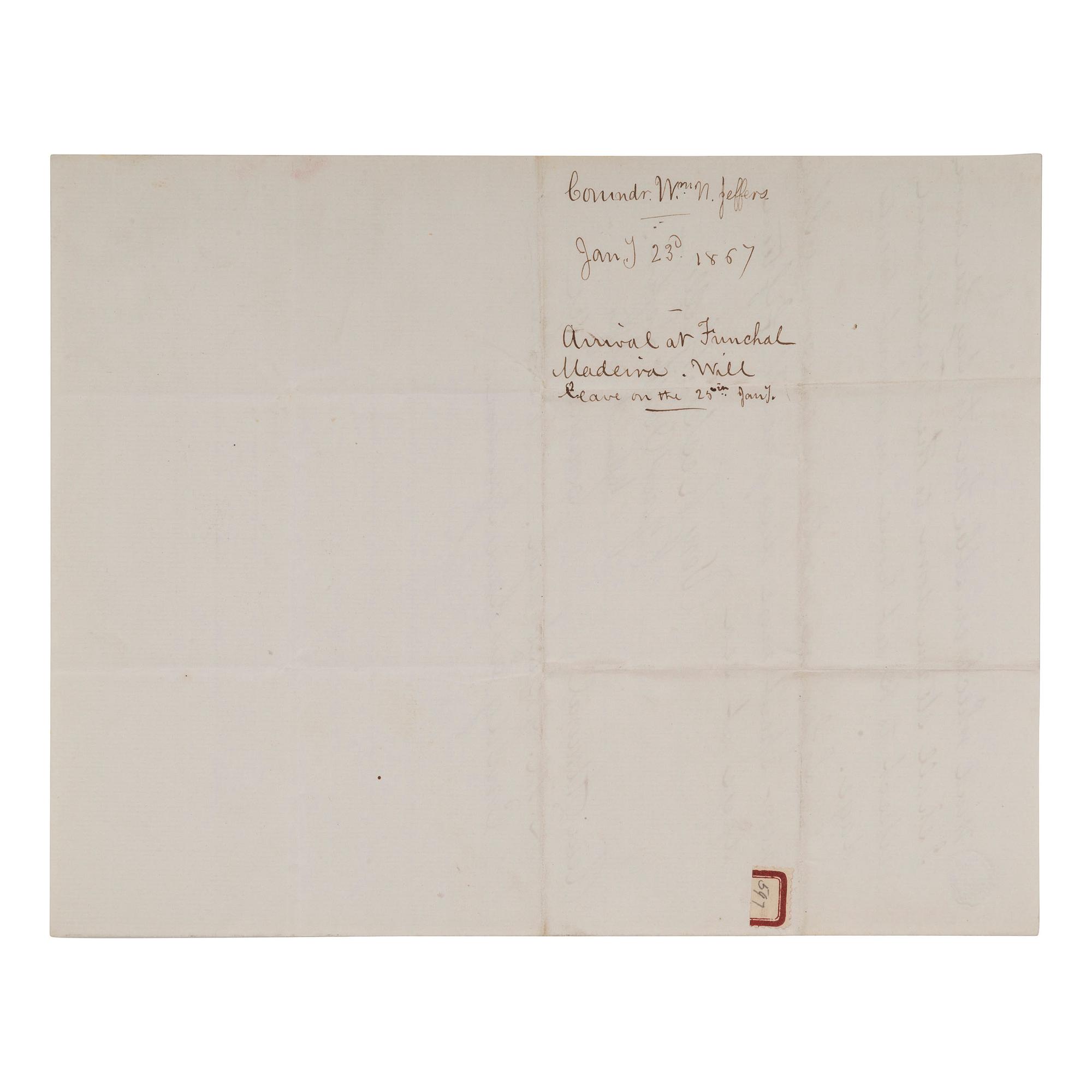 [CIVIL WAR] - [LINCOLN ASSASSINATION]. A group of 3 documents related to the Lincoln kidnapping and assassination plot, and the USS Swatara's pursuit of an alleged conspirator, comprising: