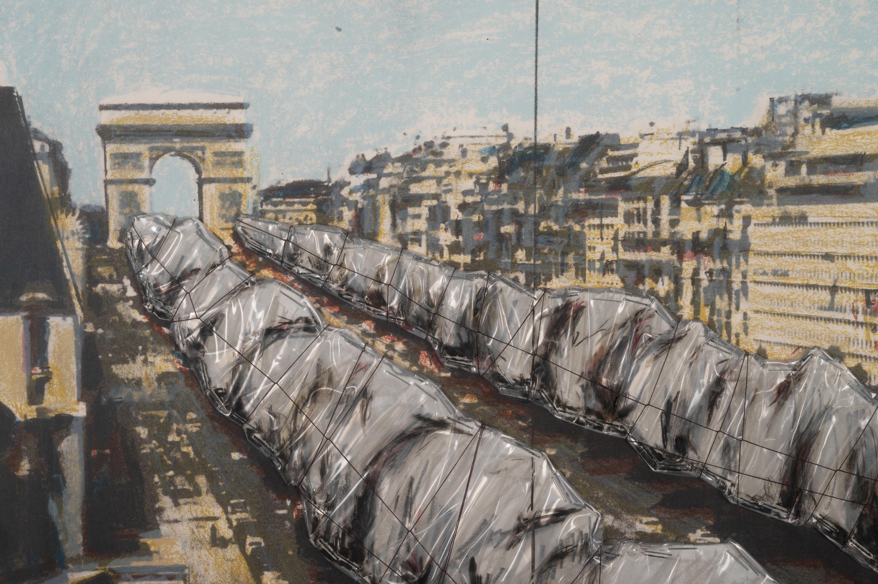 Wrapped Trees, Project for the Avenue des Champs-Elysées, Paris