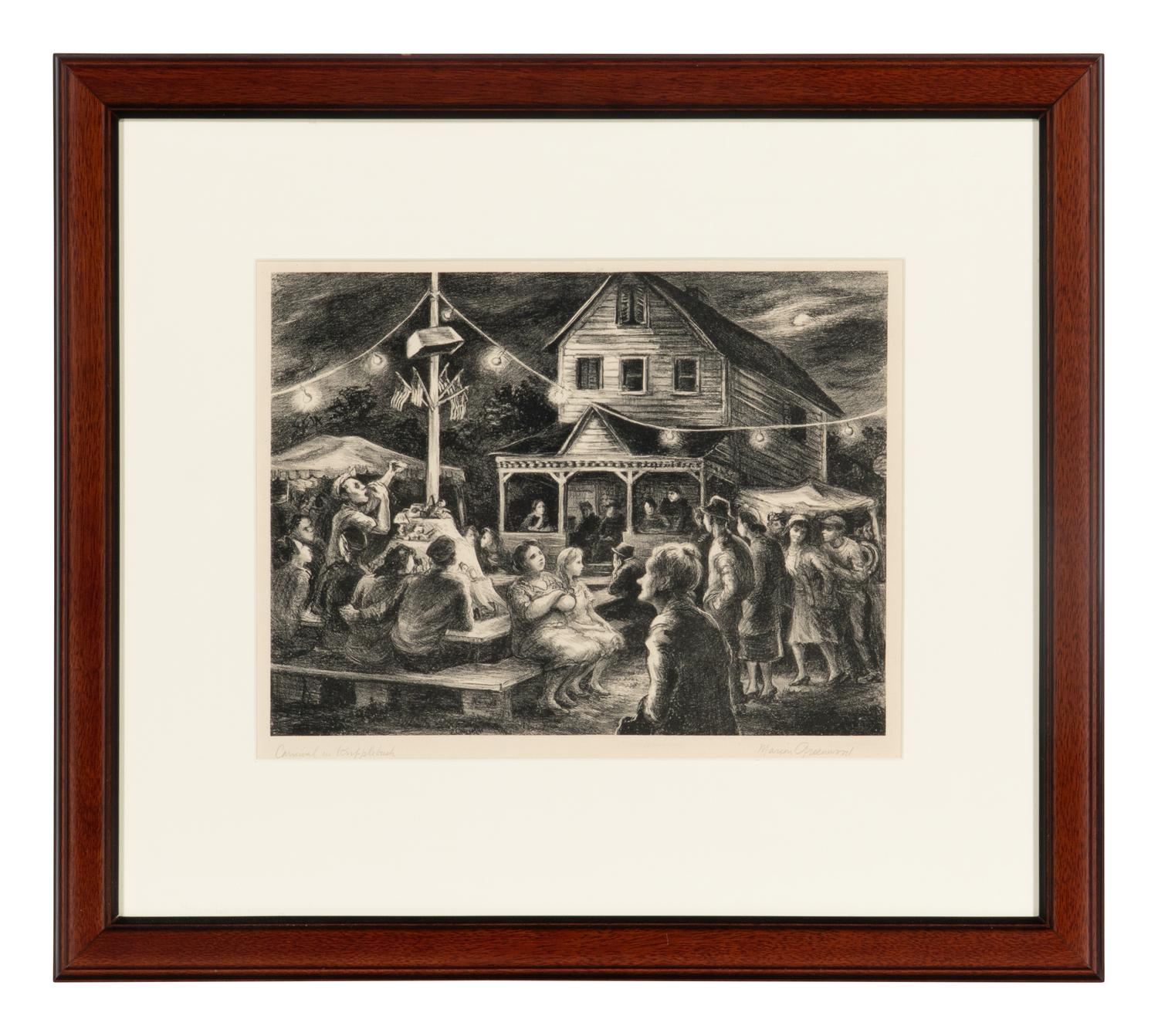 Marion Greenwood (American, 1909-1970) — Carnival at Kripplebush, New York , c. 1943