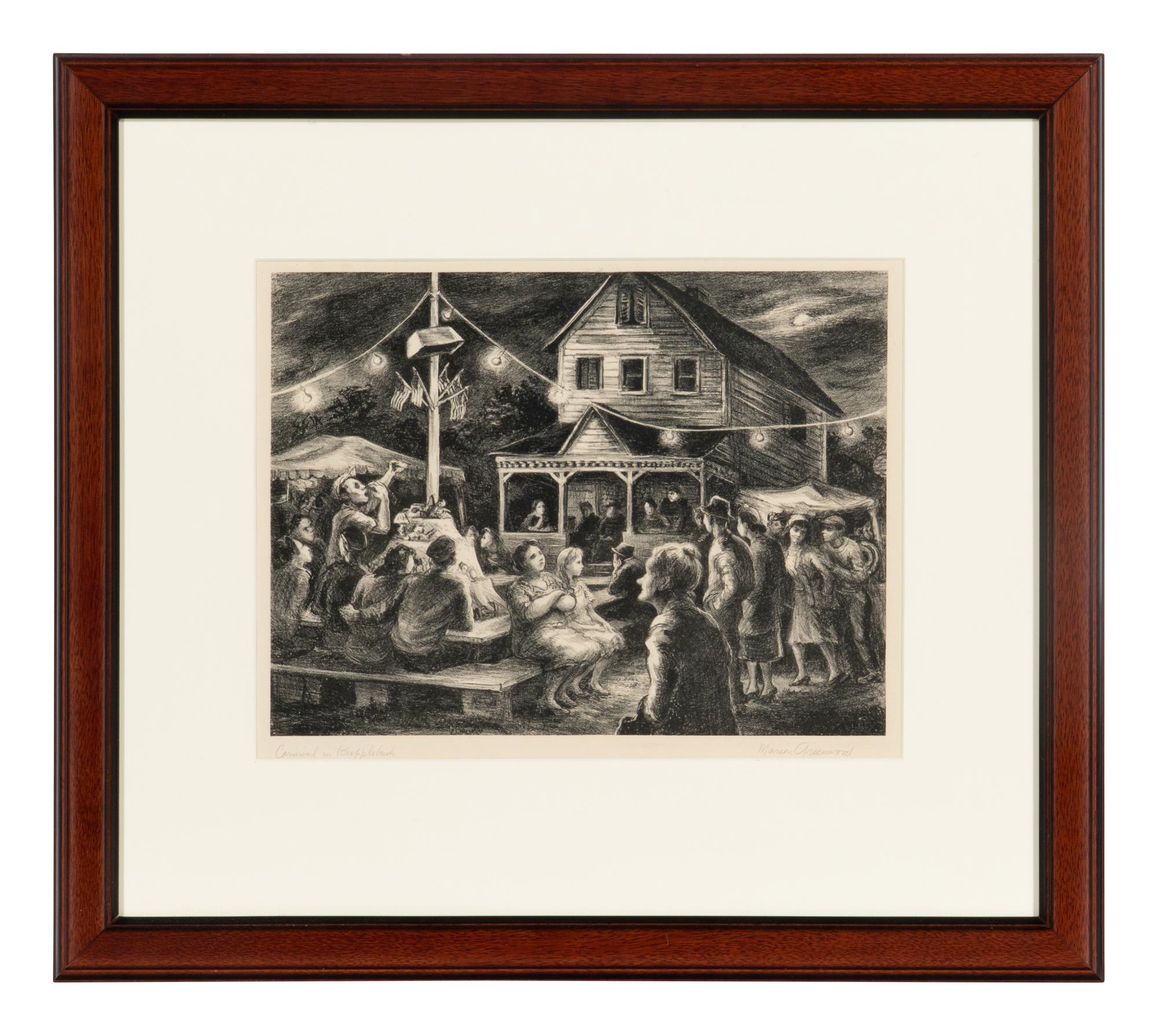 Marion Greenwood (American, 1909-1970) — Carnival at Kripplebush, New York , c. 1943
