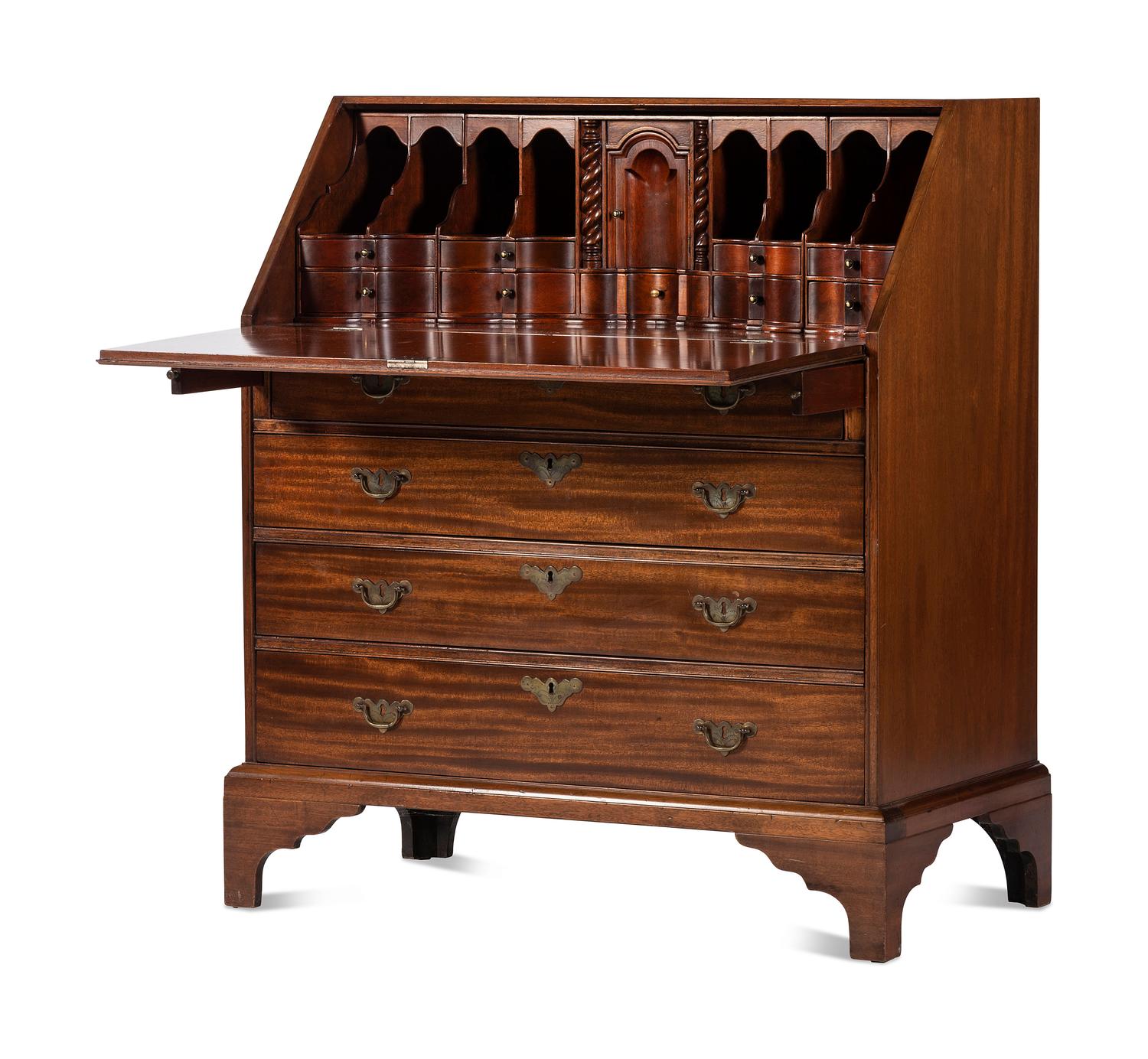 A Federal Style Inlaid Mahogany Slant Front Desk