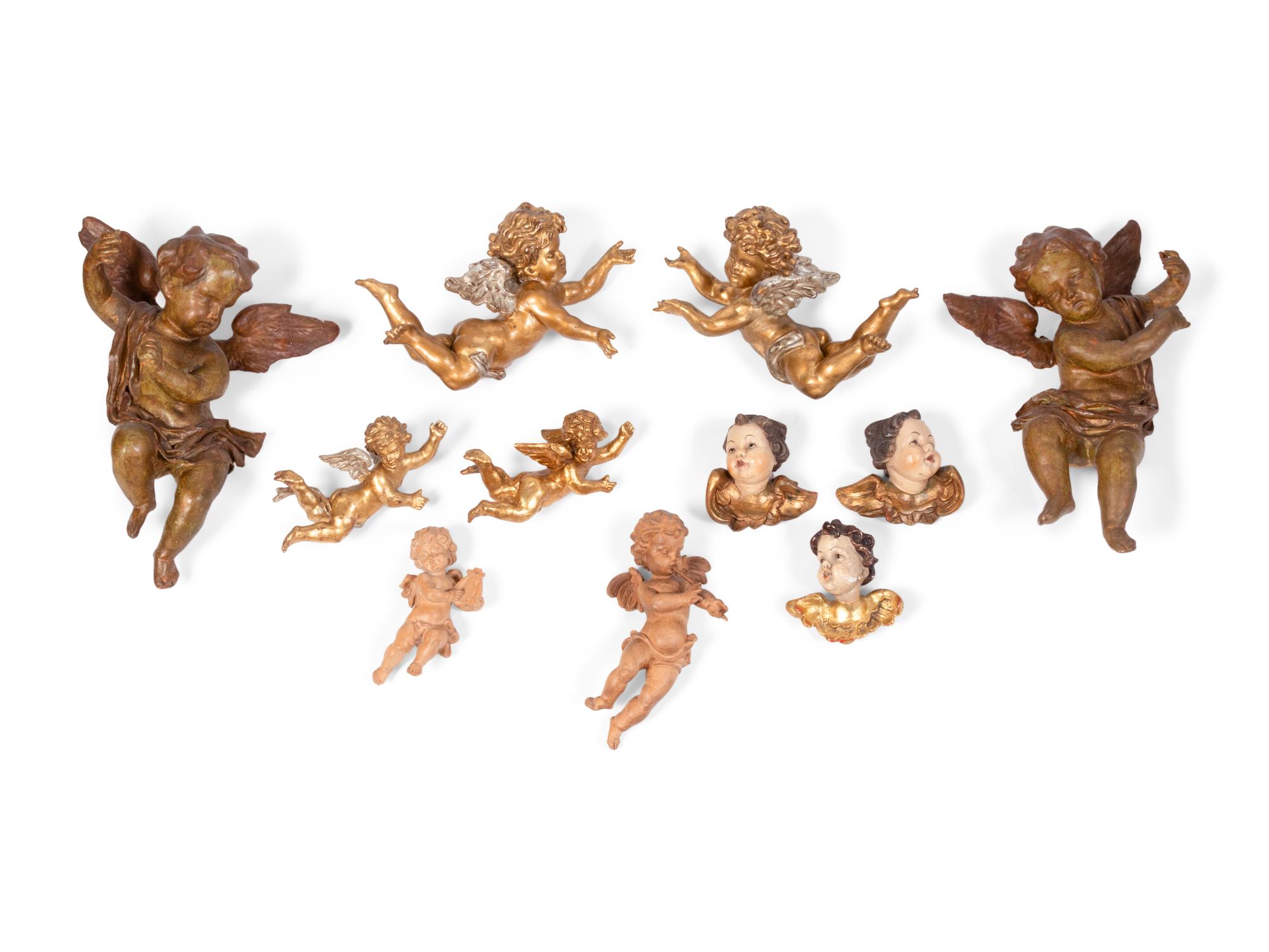 A Collection of Giltwood Cherubs