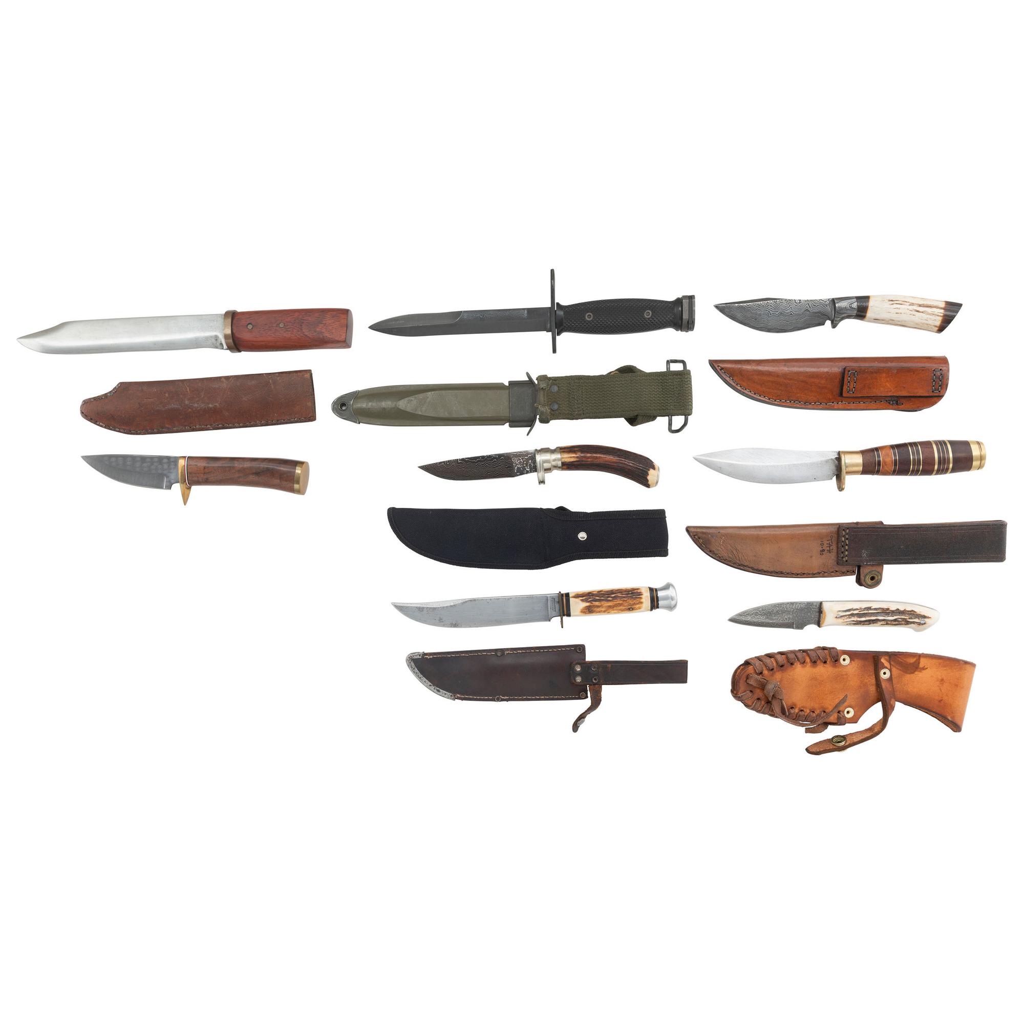 Lot of Fighting Knives and M7 Bayonet